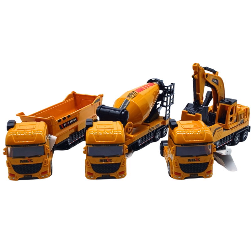 Sunman Oyuncak 3'lü Açık Inşaat Araçları Serisi-Kamyon, Mikser, Ekskavatör S00069814