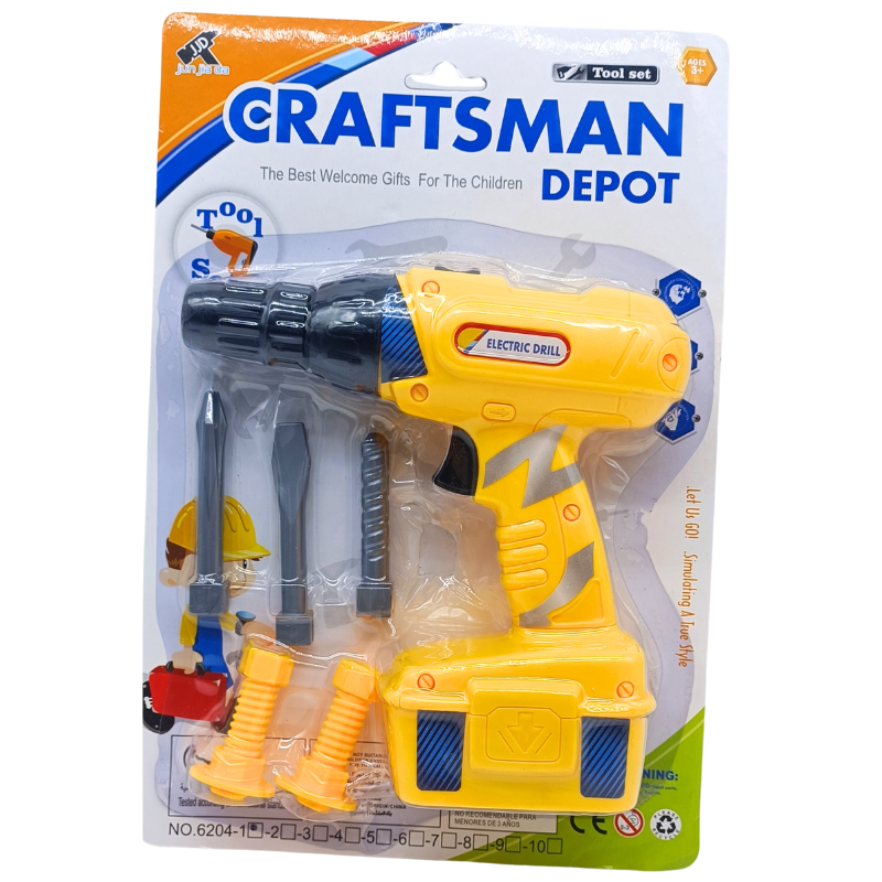 Pasifik Oyuncak Kartelada Pilli Matkap Seti Eğitici Öğretici Oyuncak 6204-1