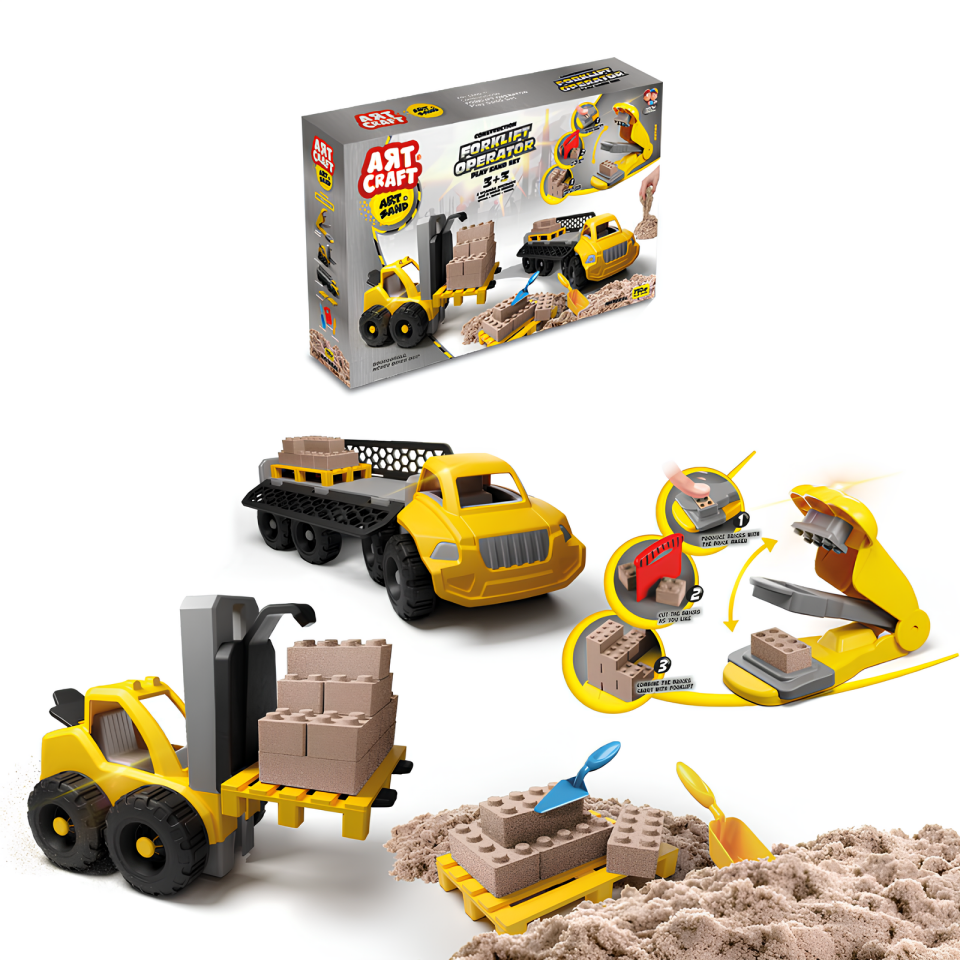 Dede Oyuncak Art Craft Forklift Operatör Temalı Kinetik Kum Seti 750 gr 03744