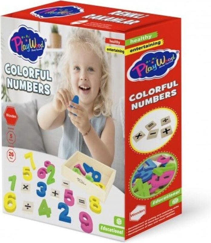 Onyıl Oyuncak ONY-401 Ahşap Renkli Rakamlar 26 Parça