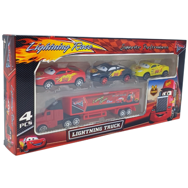 Toysan Racer Metal Oyuncak Tır ve Arabalar Seti Spr-50