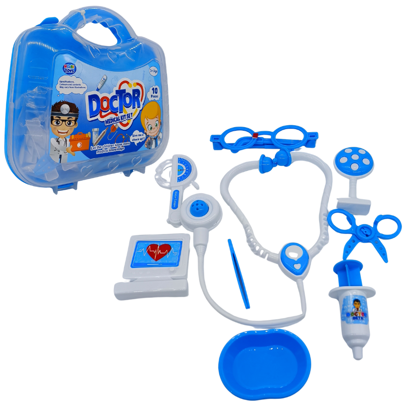 Hobi Toys  Çantalı Erkek Doktor Seti | Tıbbi Oyun Seti | 3+ Yaş Rol Yapma Oyuncak HB-15923