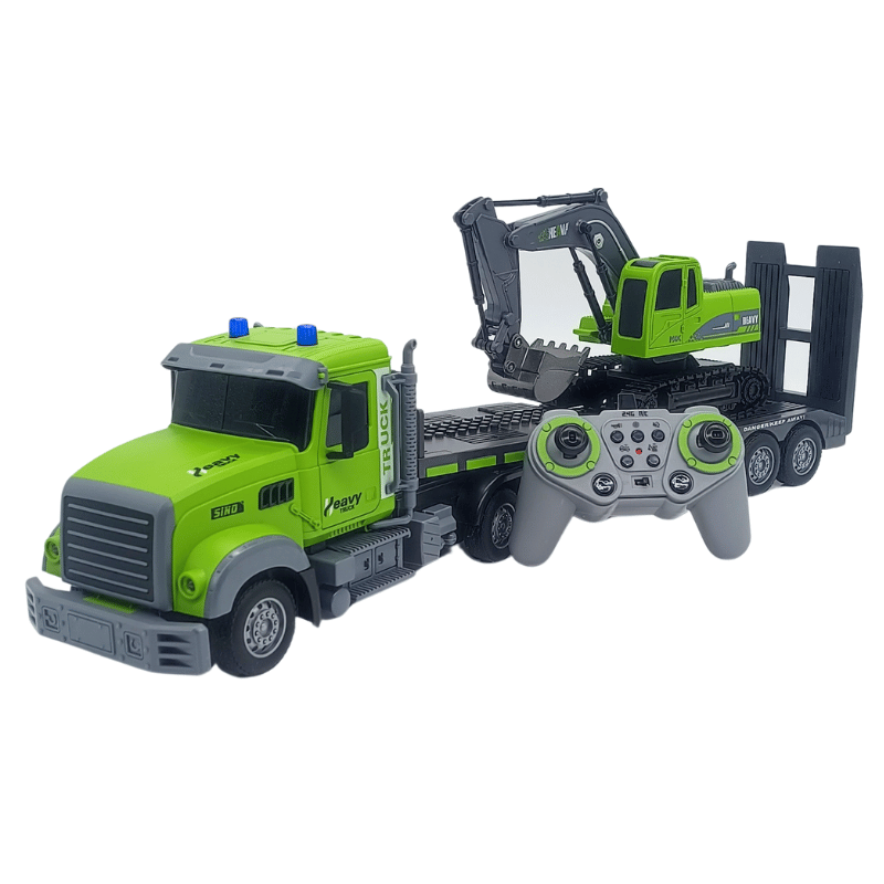 Asya Oyuncak Metal/plastik 11 Kanal Uzaktan Kumandalı Çekici-Ekskavatör Seti