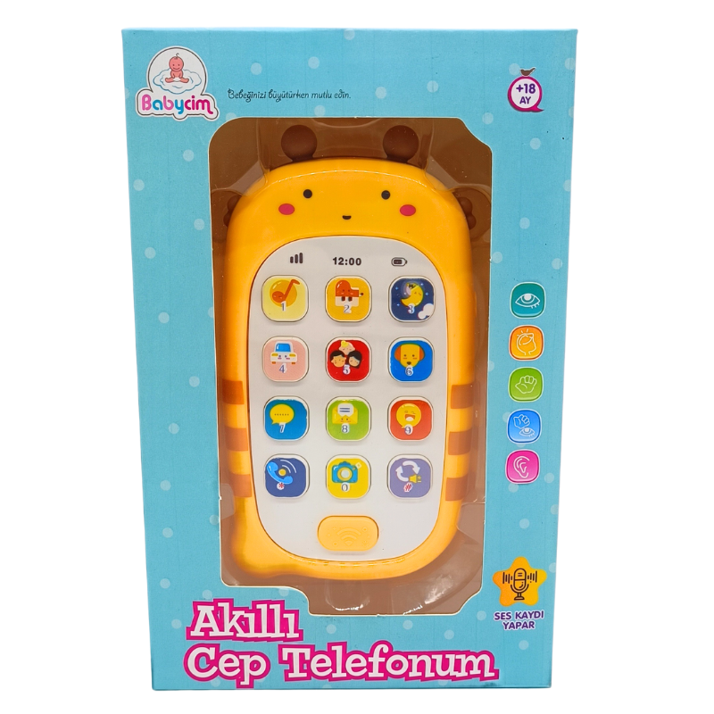 Birlik Oyuncak Ses Kaydedebilen Neşeli Akıllı Telefon HE0536 – Eğitici ve Eğlenceli Oyuncak Telefon