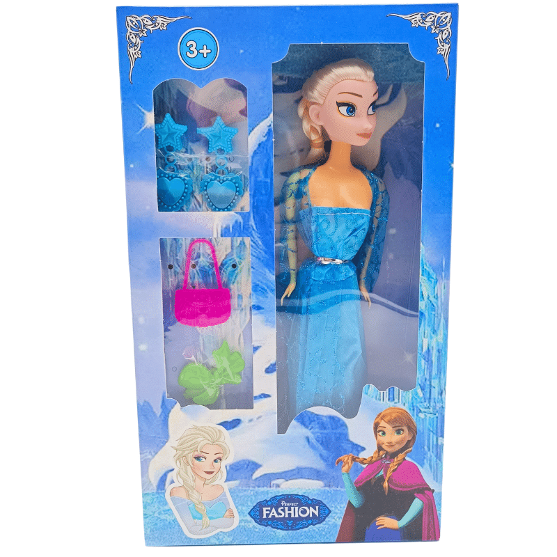 Paşa Oyuncak Toy Toys Küpeli Çantalı Frozen Bebek