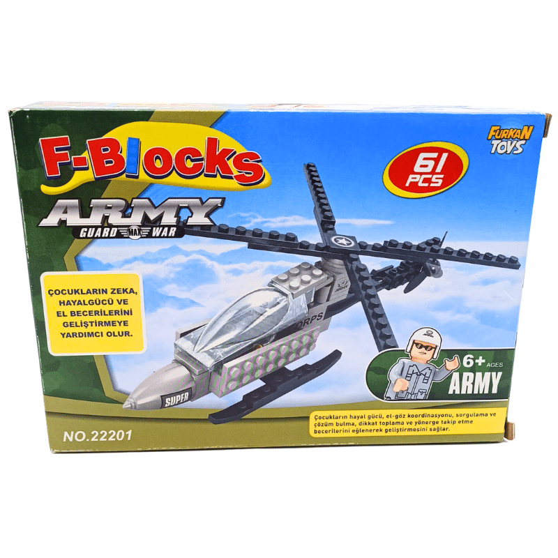 Furkan Toys F-Blocks Asker Seri 61 Parça Seti