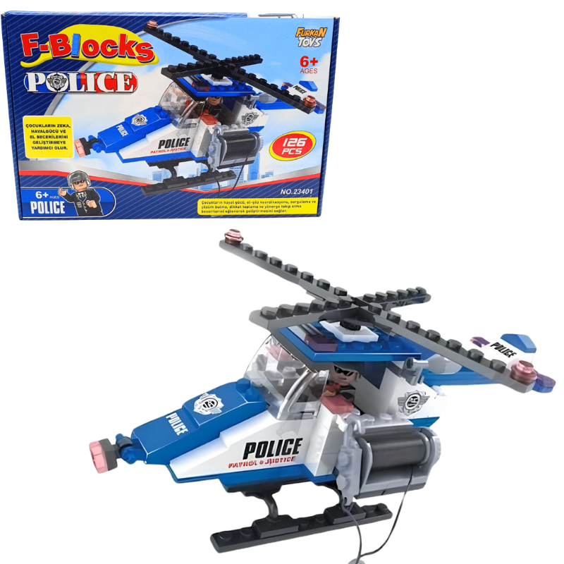 Furkan Toys F-Blocks Polis Serisi 126 Parça FR38002