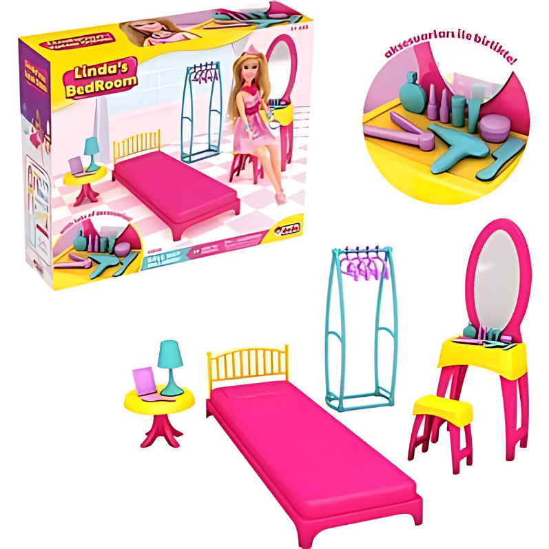 Dede Oyuncak Linda'nın Oyuncak Yatak Odası Seti 03669