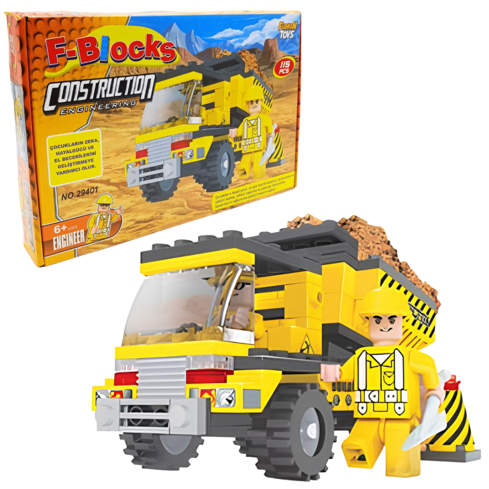 Furkan Toys F-Blocks Inşaat Serisi 115 Parça Lego Seti FR37982