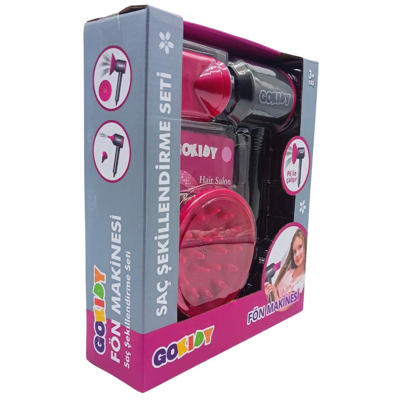Gokidy Kız Çocuklar Için Fonksiyonel Fön Makinası/Oyuncak Saç Kurutma Makinası 62223