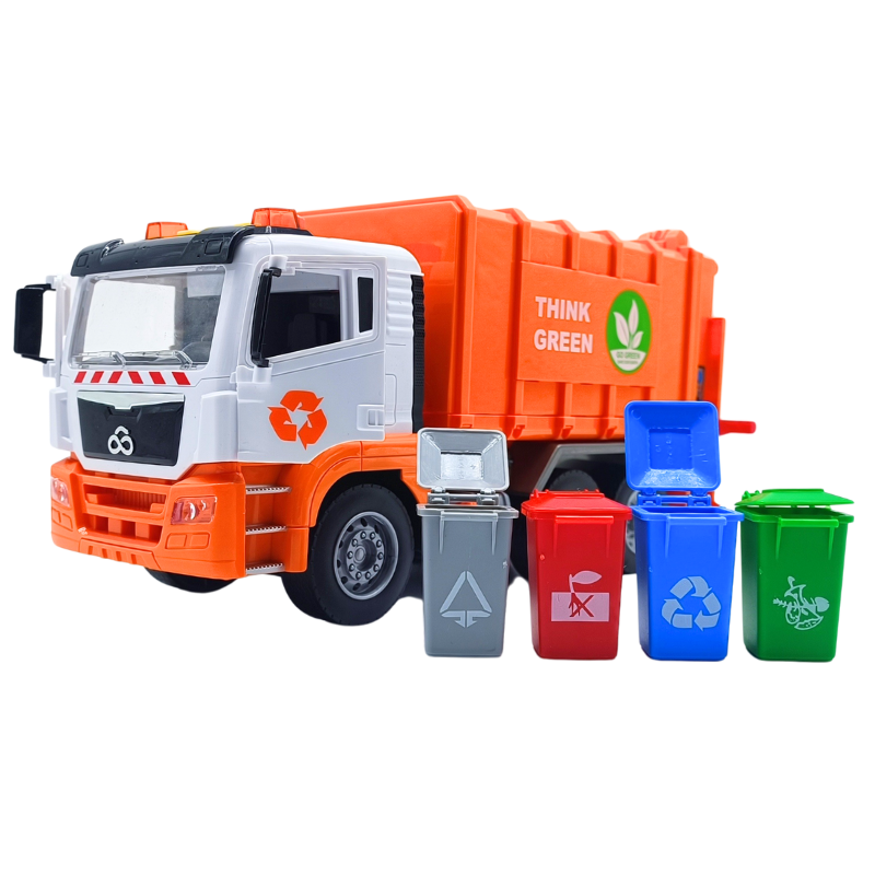 Ctoy Işıklı Sesli Büyük Boy Kamyonlar| 1:10 Büyük Boy Oyuncak Çöp Kamyonu | CTOY-WY1115B