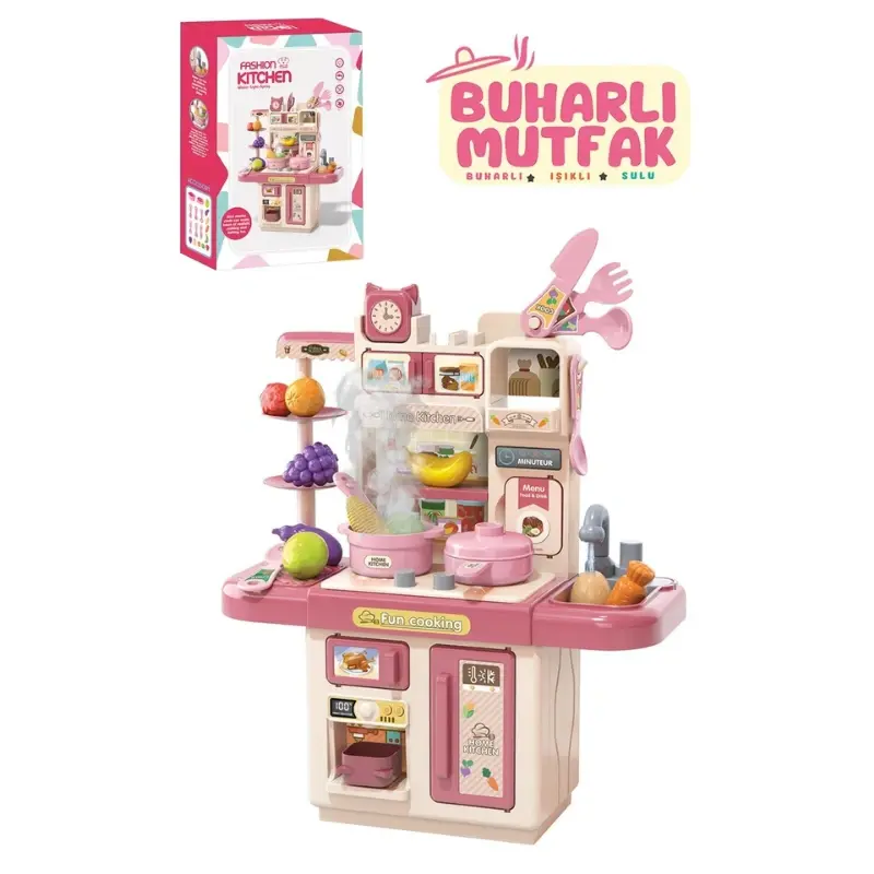 Kayyum Oyuncak Pilli Buharlı Oyuncak Mutfak Seti 2550A