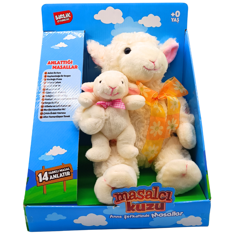 Birlik Oyuncak Uyku Arkadaşı Masal Anlatan Yavrulu Sevimli Koyun M-1117526-12